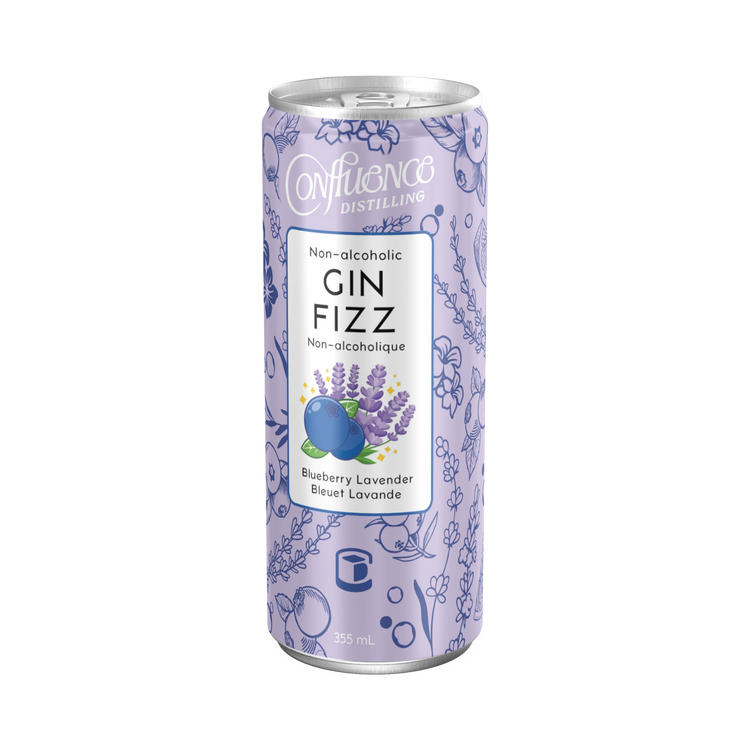 Blueberry Lavender Non-Alcoholic Gin Fizz